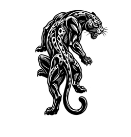 hand tattoo in graphic blackwork style