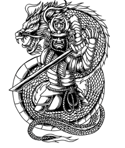 dragon tattoo in japanese irezumi style