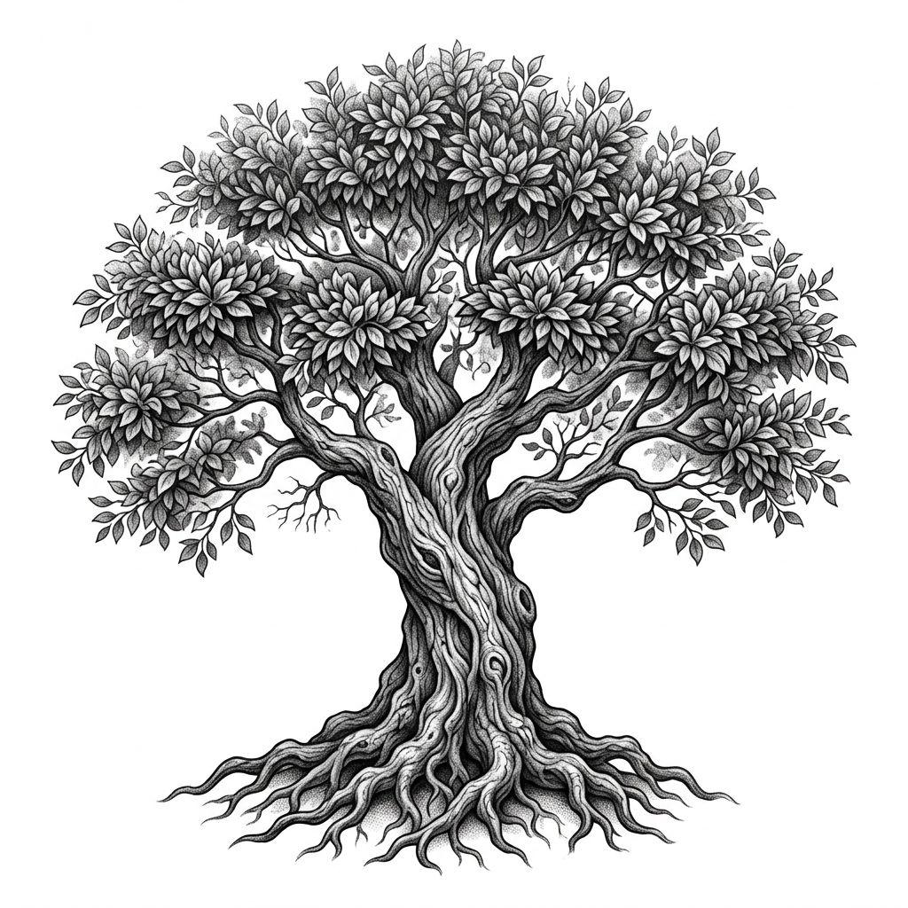 tree of life-tattoo realistic tree of life
