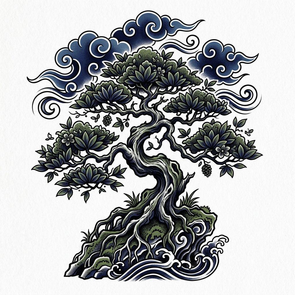 tree of life-tattoo japanese bonsai