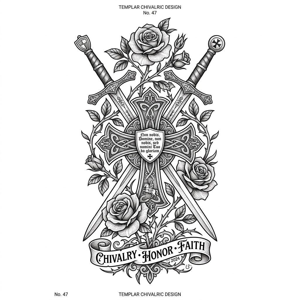 forearm-tattoo templar cross
