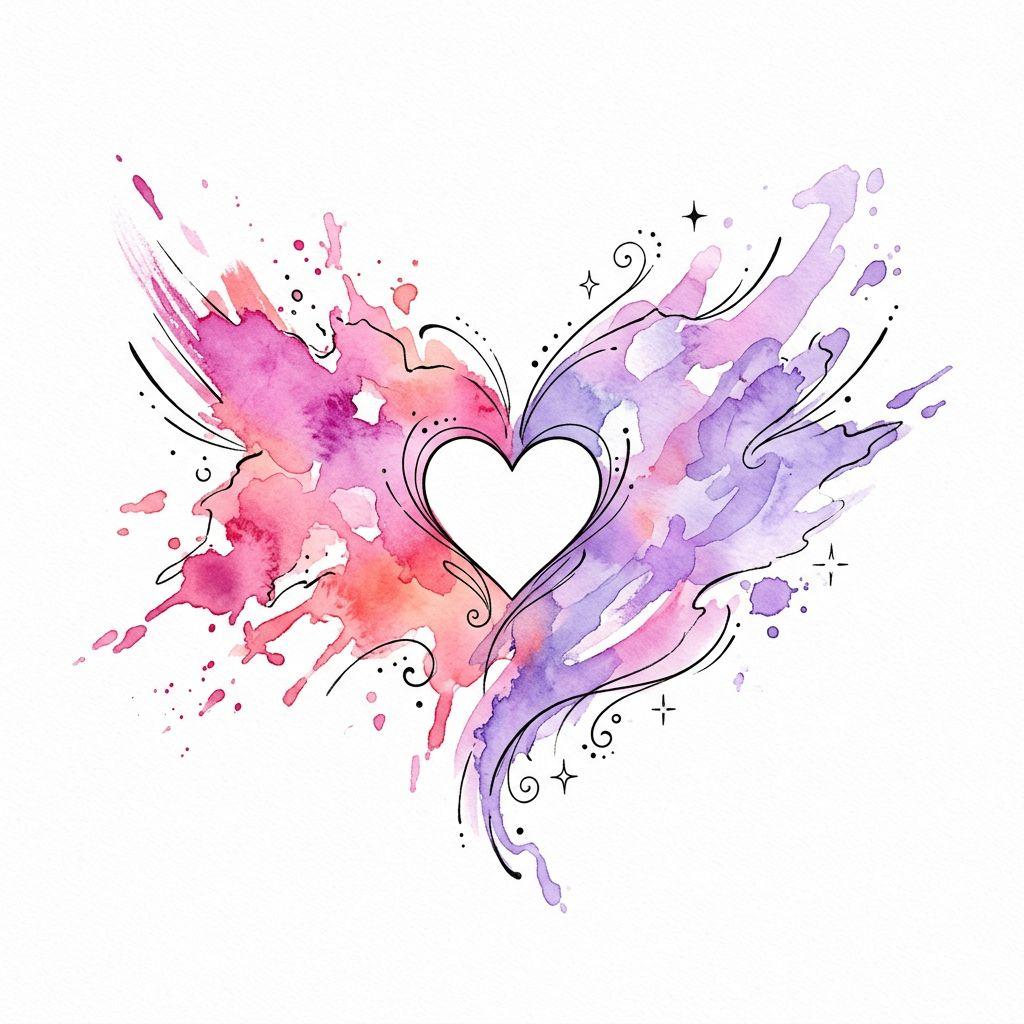 best friend-tattoo watercolor splashes as a duo