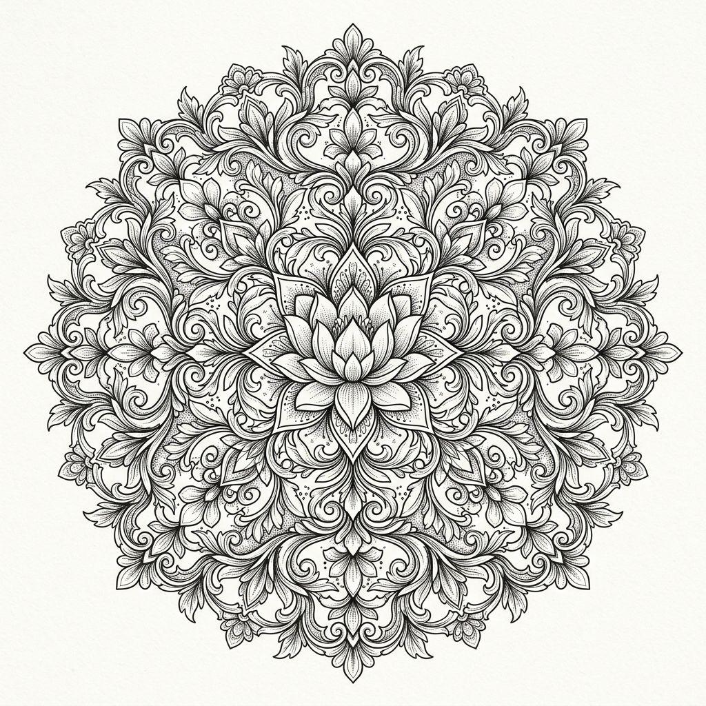 flower-tattoo ornamental flower mandala