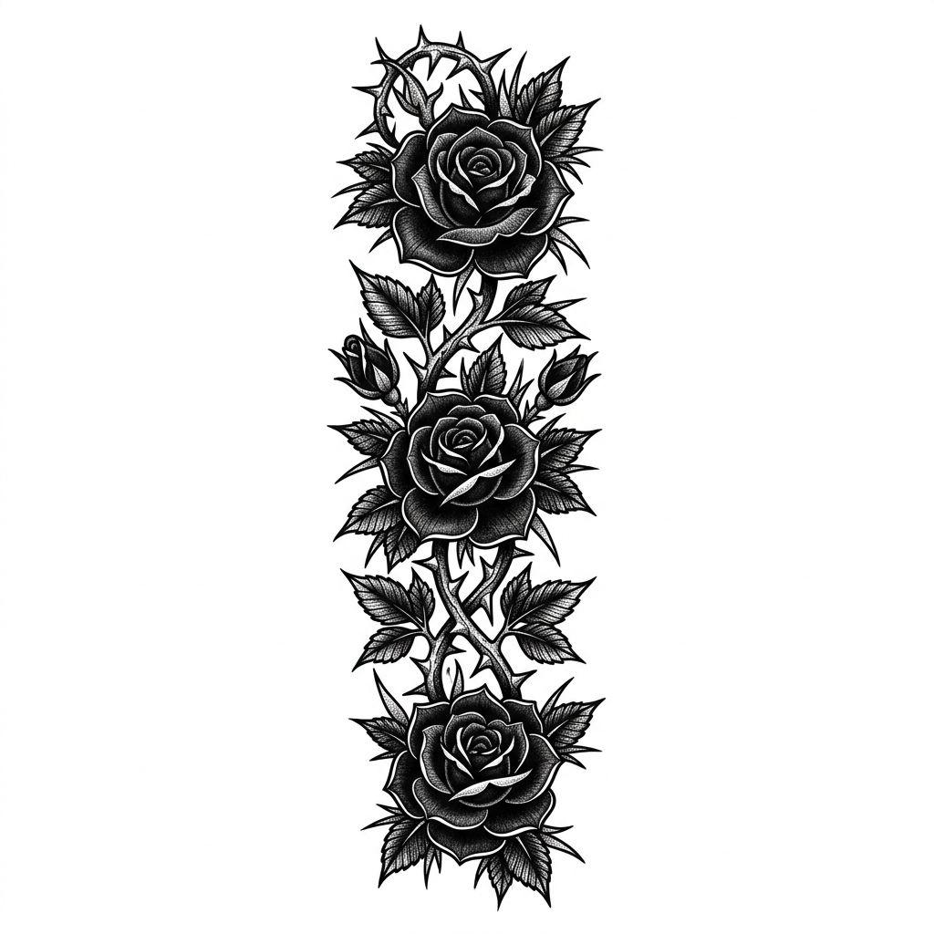 arm-tattoo masculine floral composition