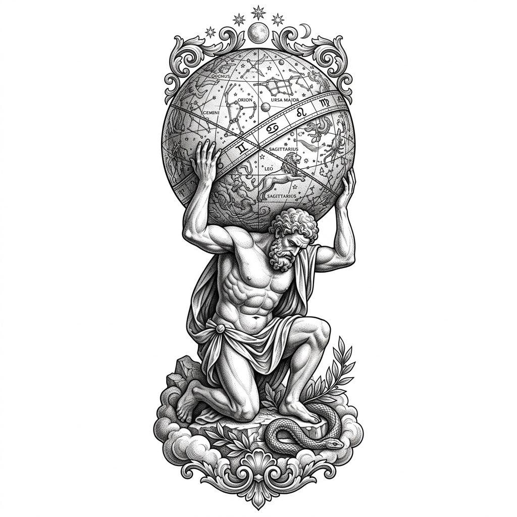 arm-tattoo mythological atlas