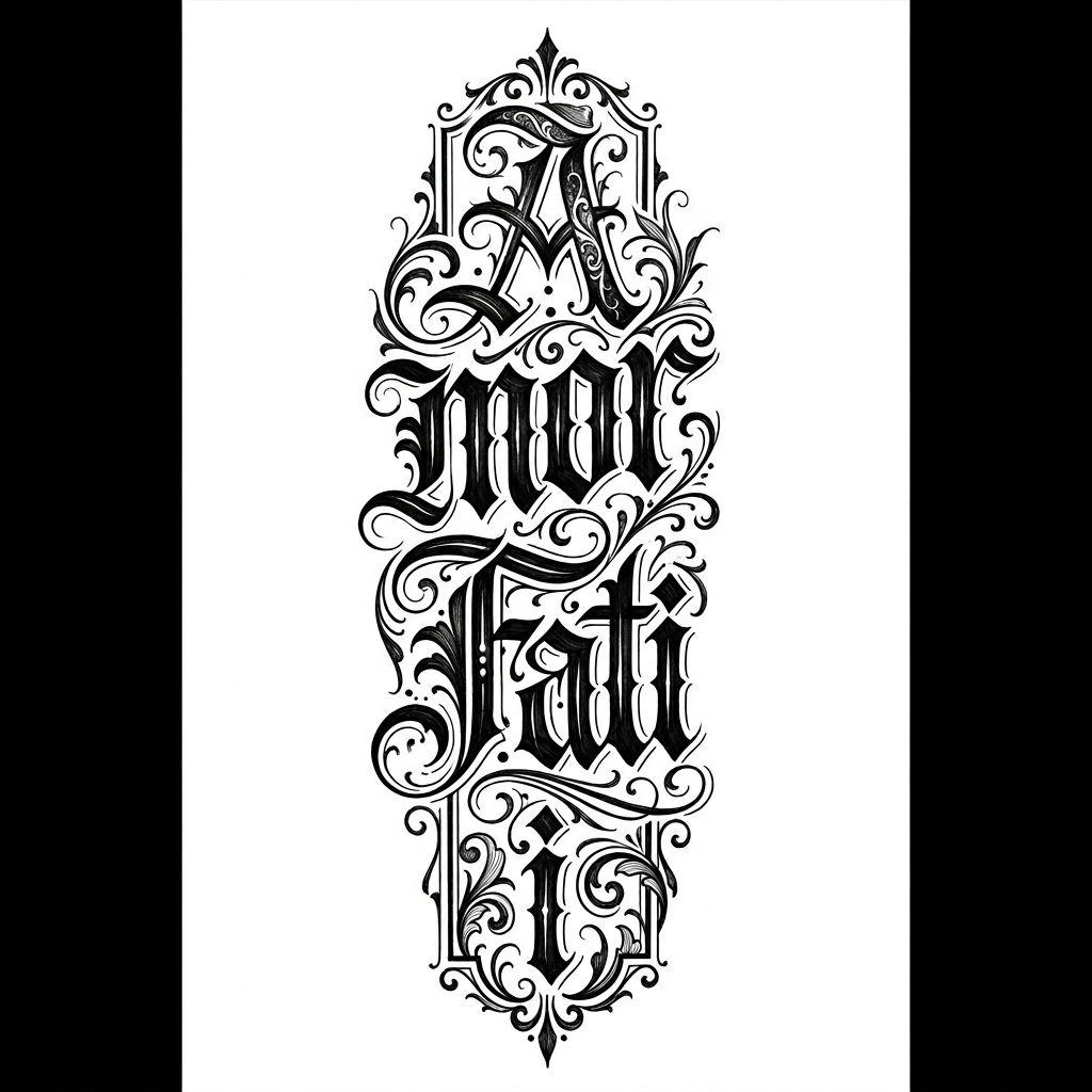 arm-tattoo vertical lettering