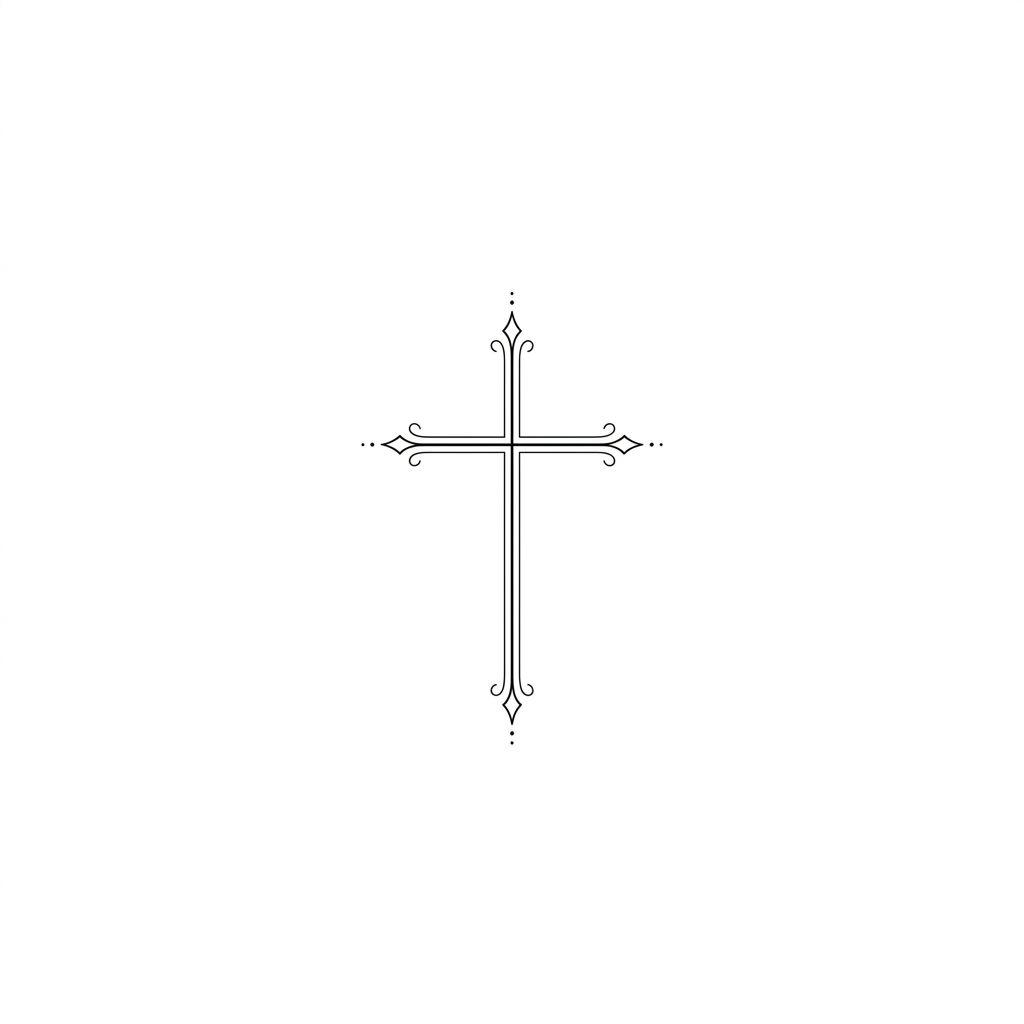ankle-tattoo spiritual cross