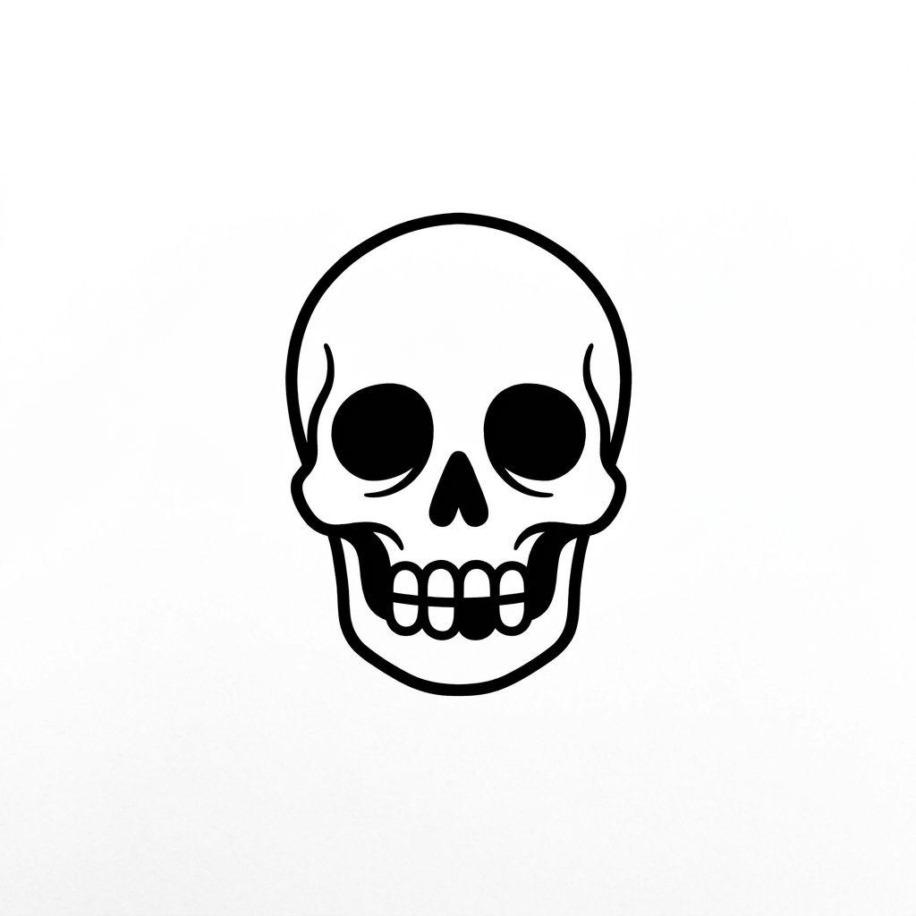 ankle-tattoo minimalist skull