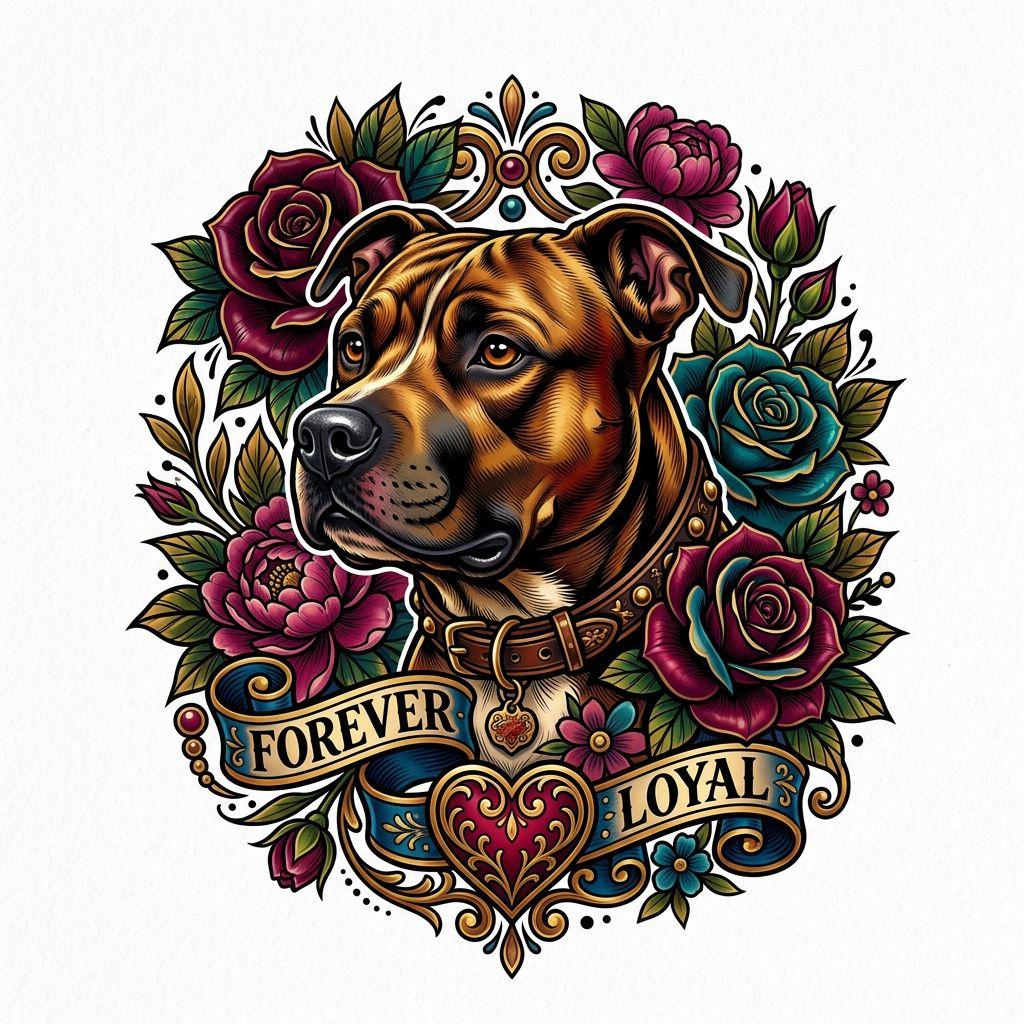 dog-tattoo neo-traditional dog