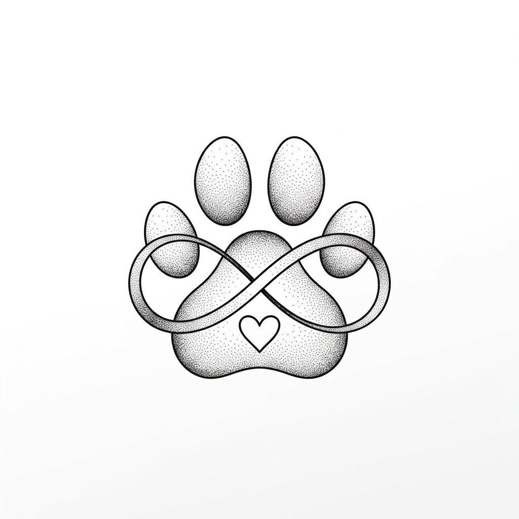 dog-tattoo spiritual paw print