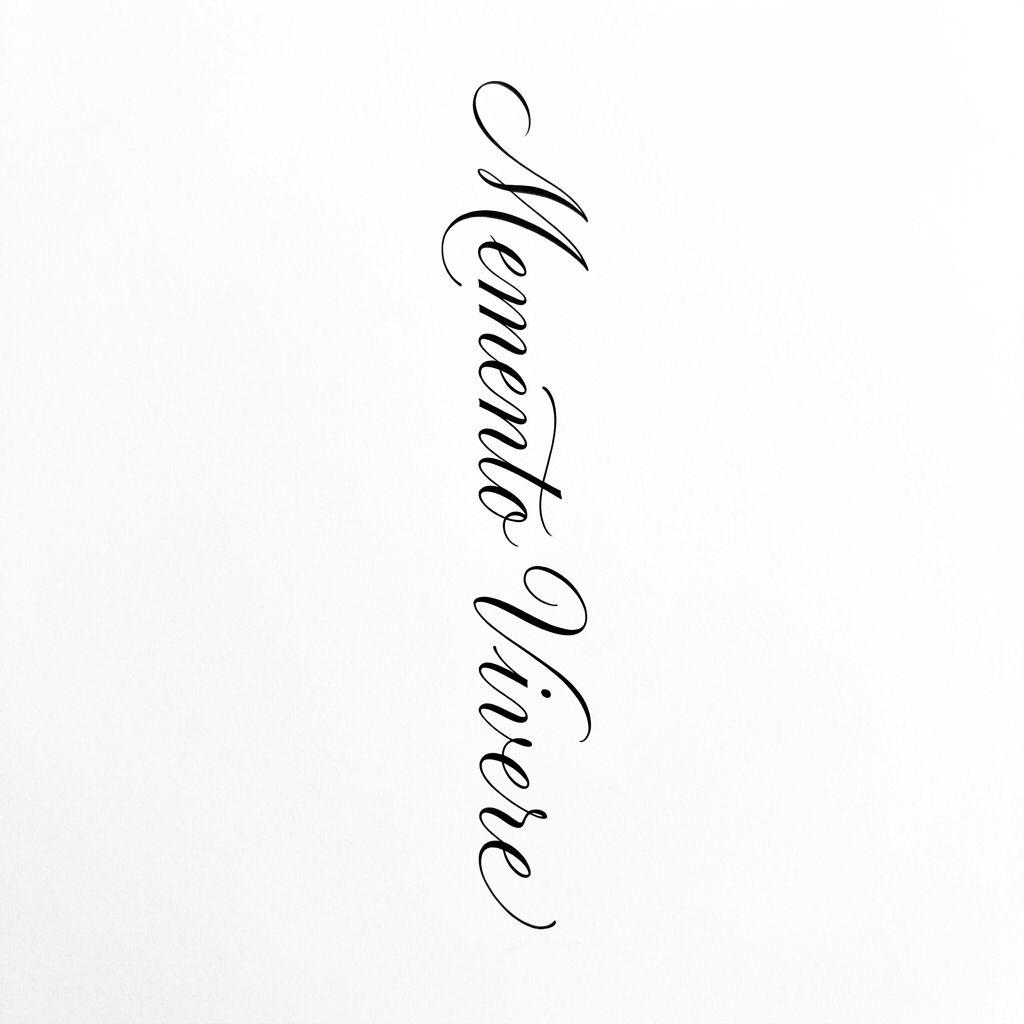 spine-tattoo minimalist lettering