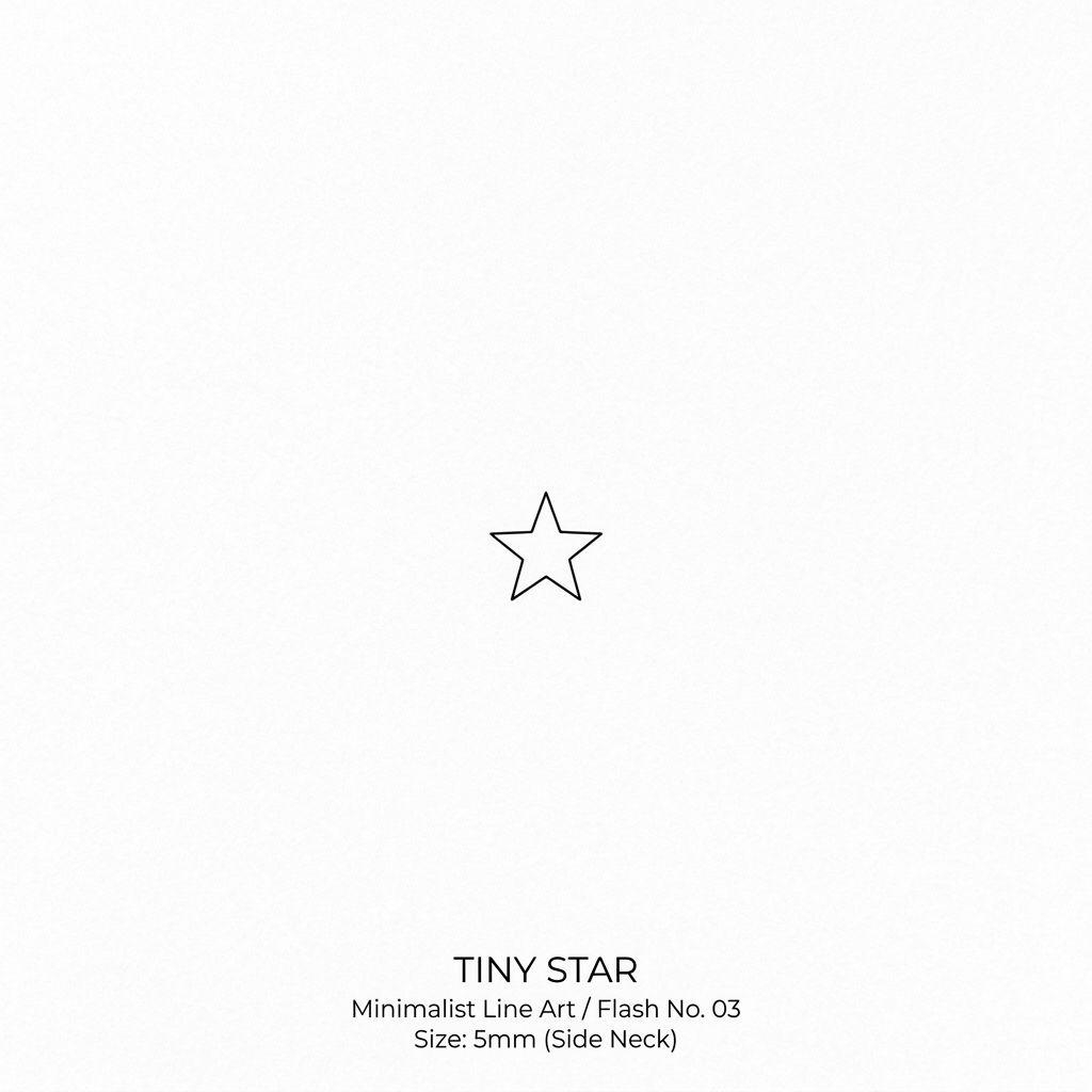 neck-tattoo minimalist star
