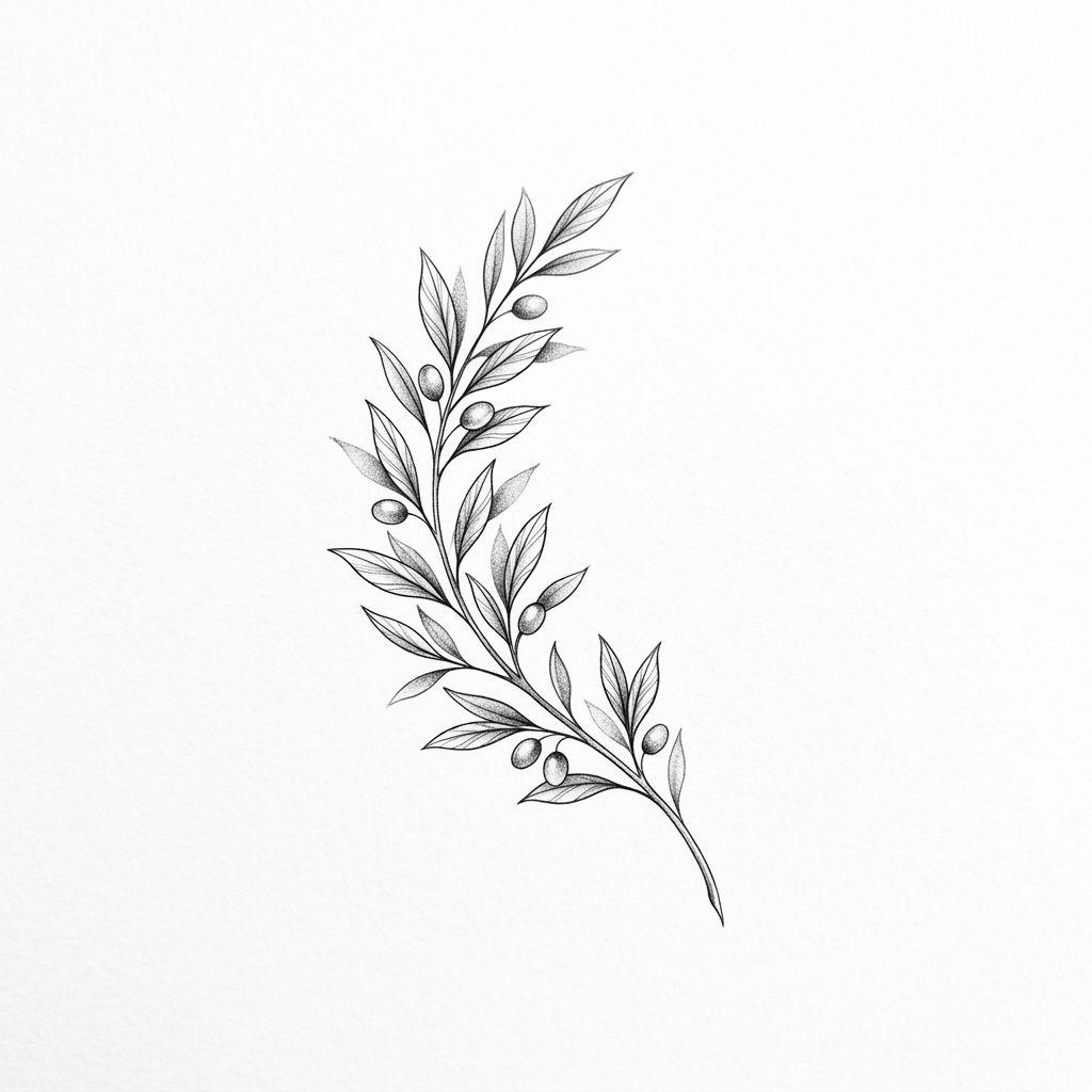 neck-tattoo floral sprig
