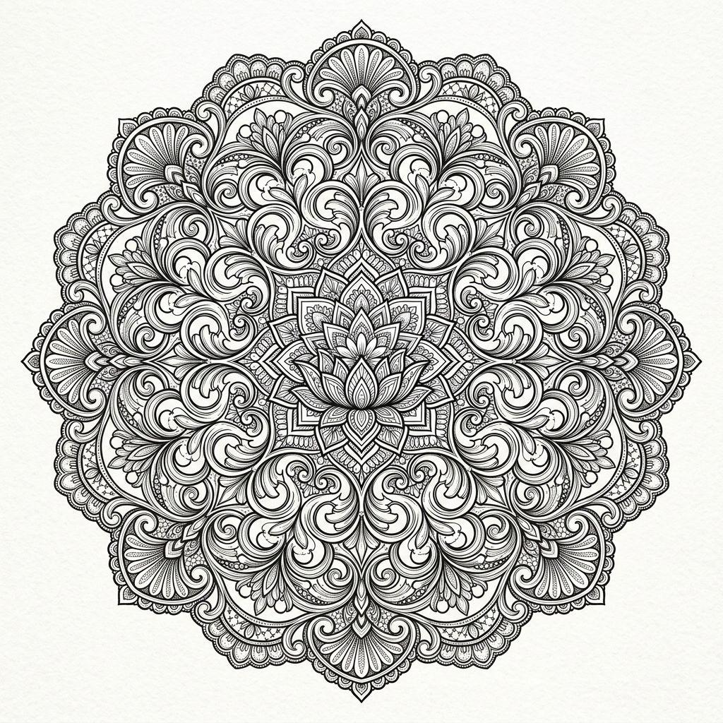 thigh-tattoo ornamental mandala
