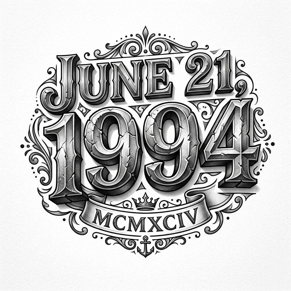 birth date-tattoo 3d realism date