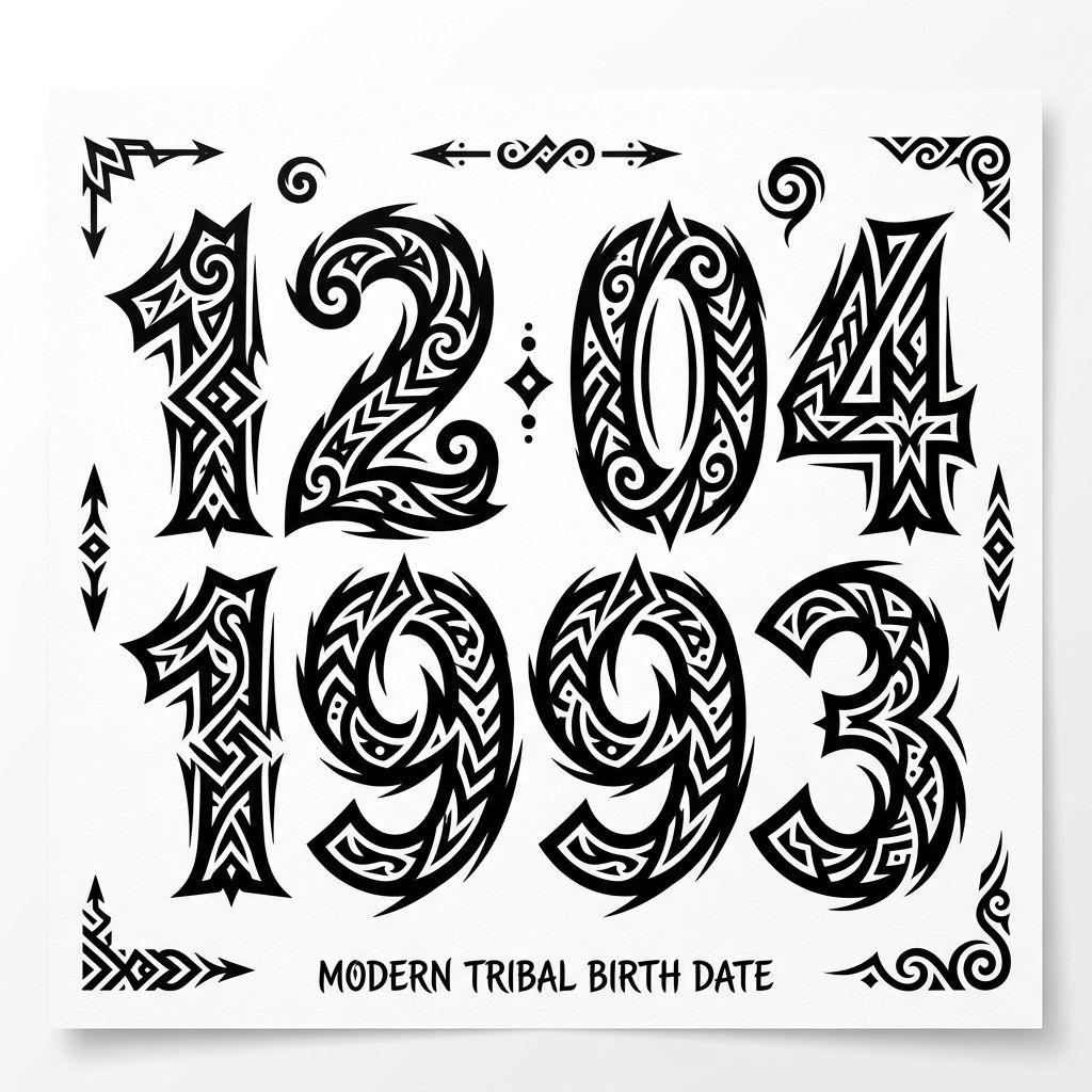 birth date-tattoo tribal date