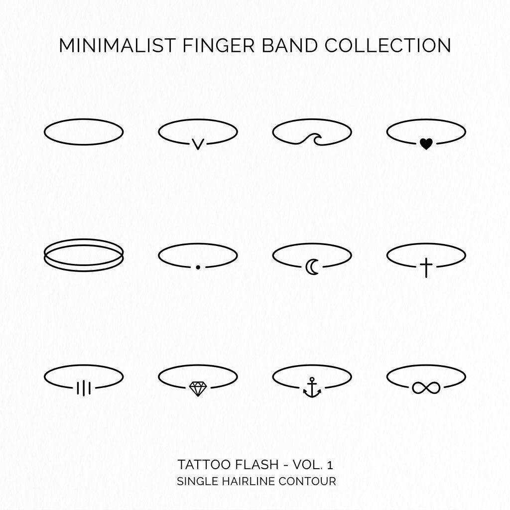 finger-tattoo minimalist ring