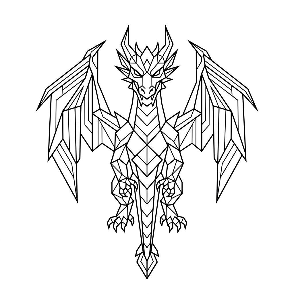 dragon-tattoo modern geometric dragon