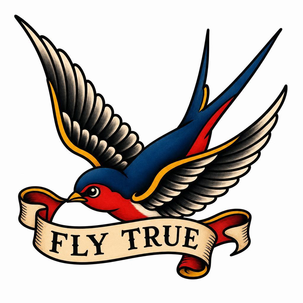 shoulder-tattoo old school swallow