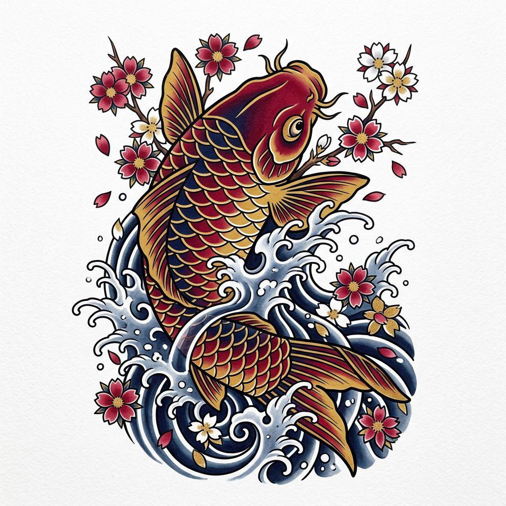 shoulder-tattoo japanese koi