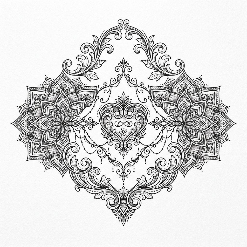siblings-tattoo ornamental mandala