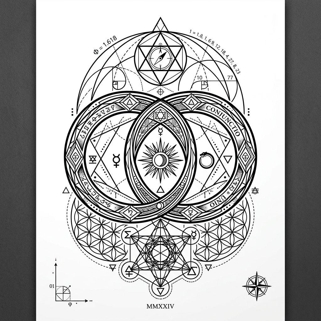 wedding-tattoo geometric sacred rings