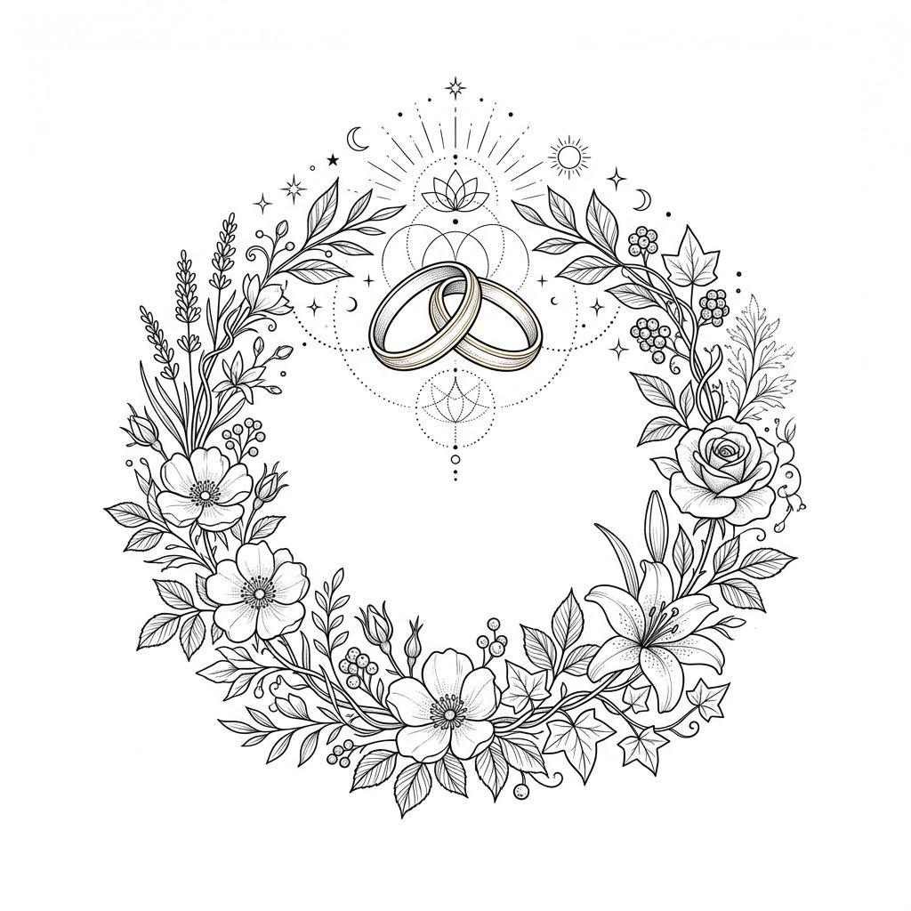 wedding-tattoo spiritual wedding crown