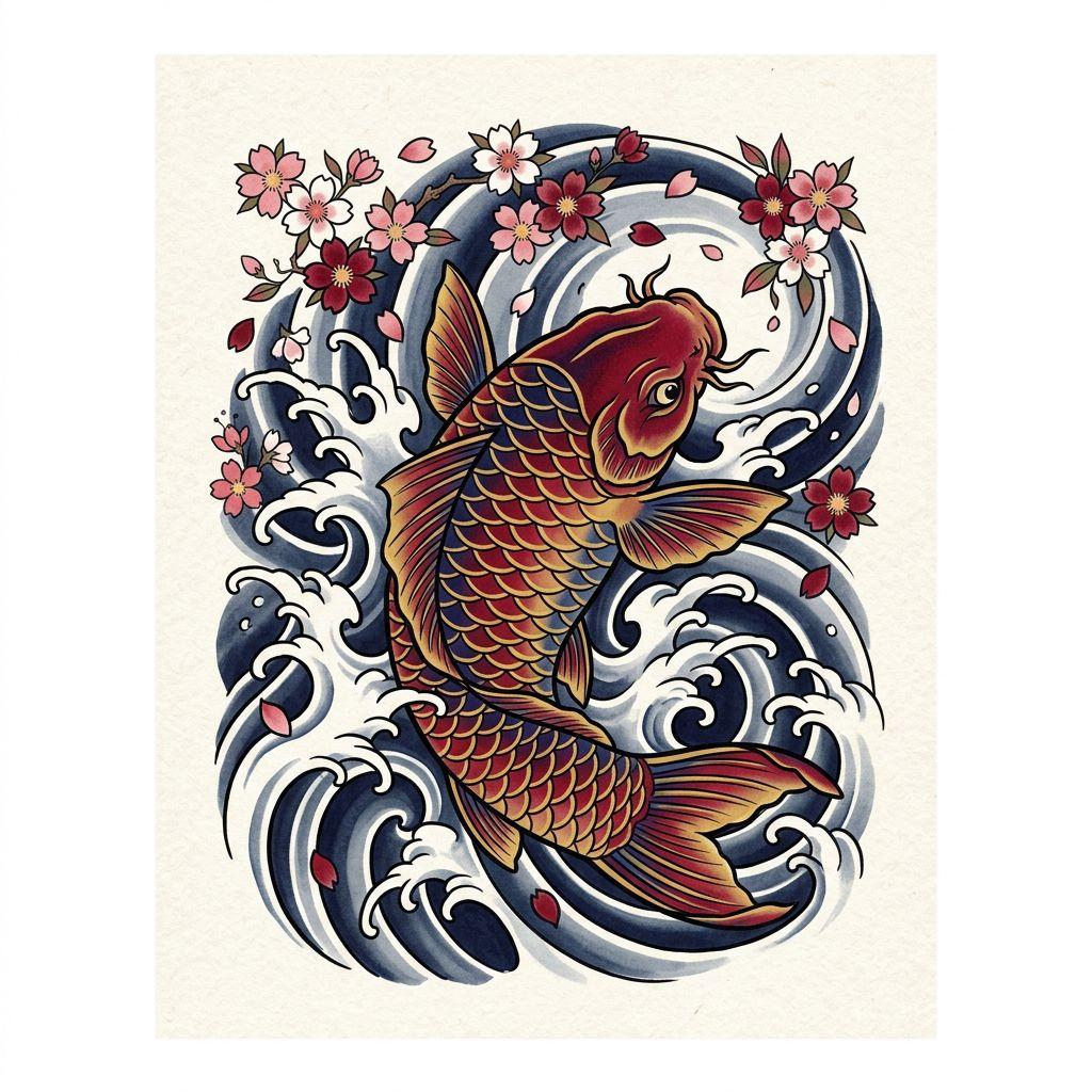 men-tattoo japanese koi