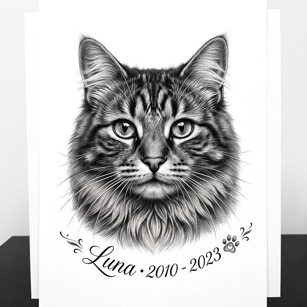 cat-tattoo realistic cat portrait