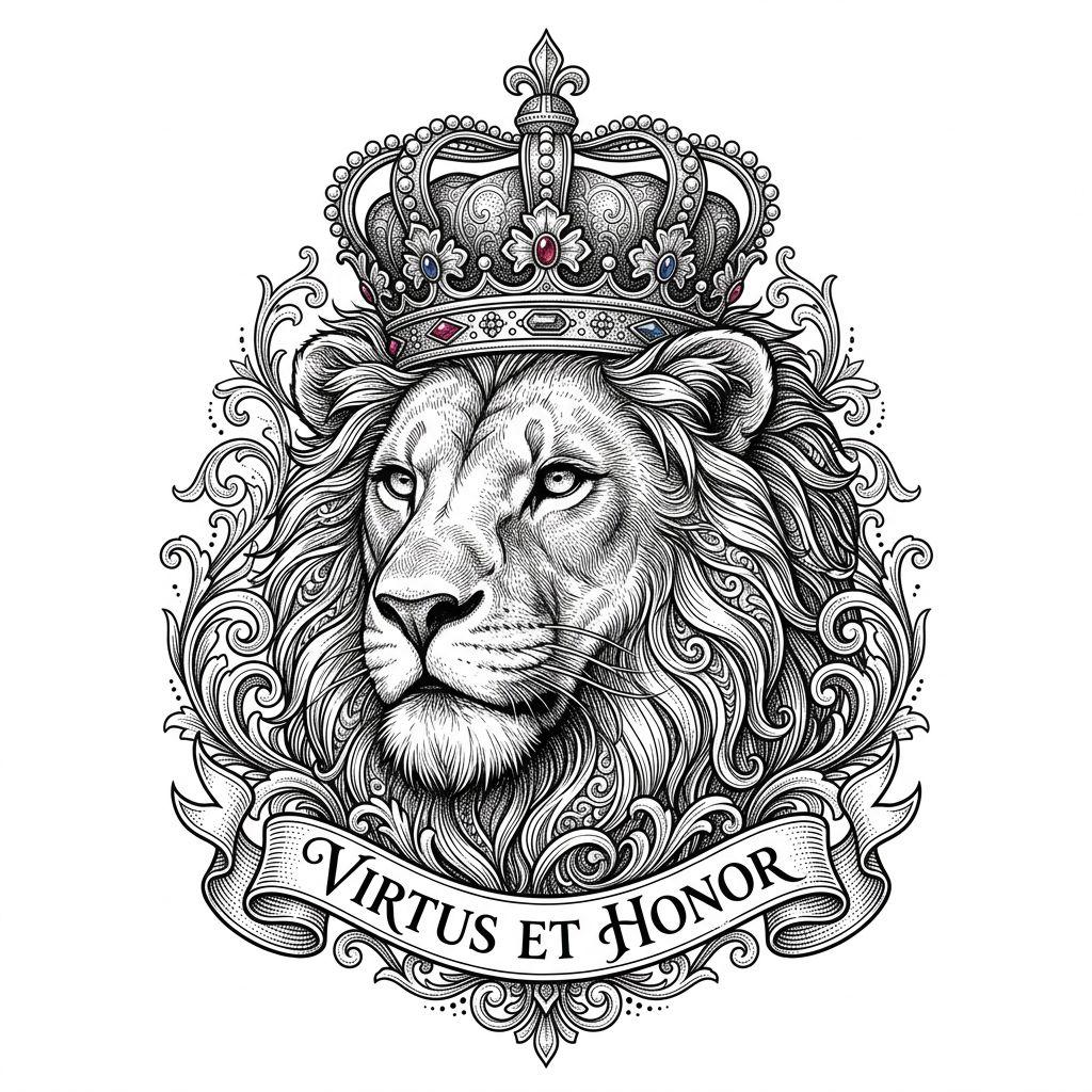 lion-tattoo premium king of the wild