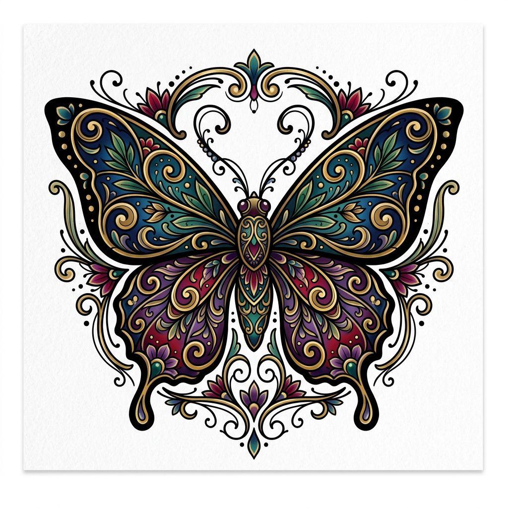 hand-tattoo neo-traditional butterfly hand