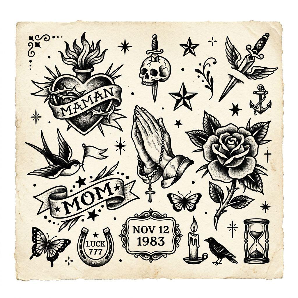 mom-tattoo patchwork tribute flash