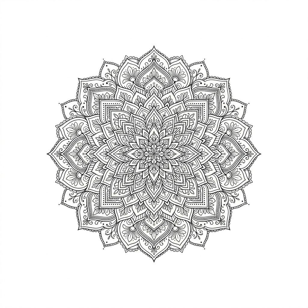 mandala-tattoo fine line mandala