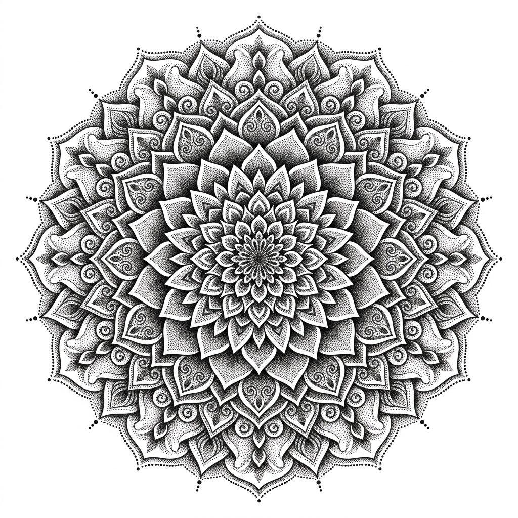 mandala-tattoo dotwork mandala