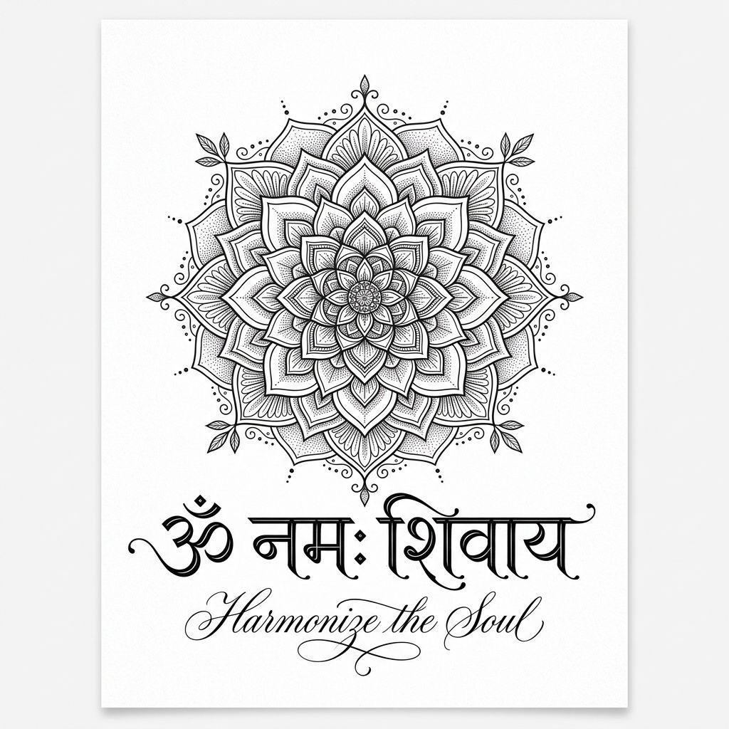mandala-tattoo mandala with lettering
