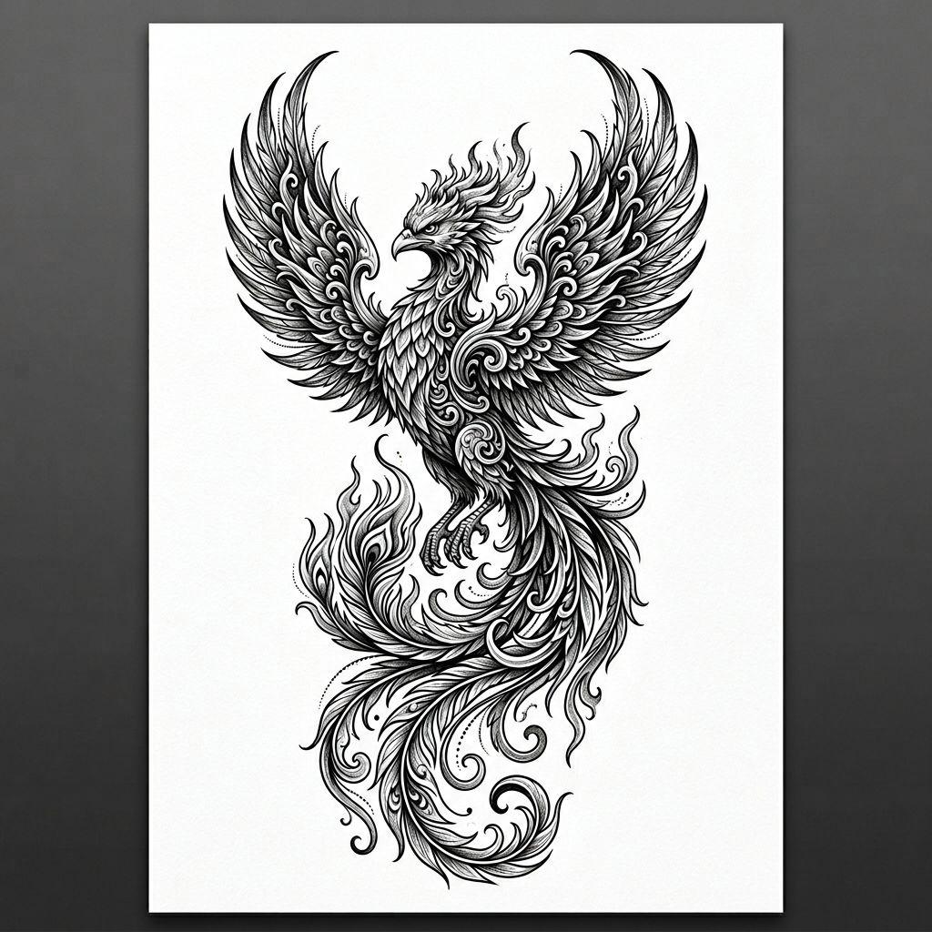 nape-tattoo premium phoenix
