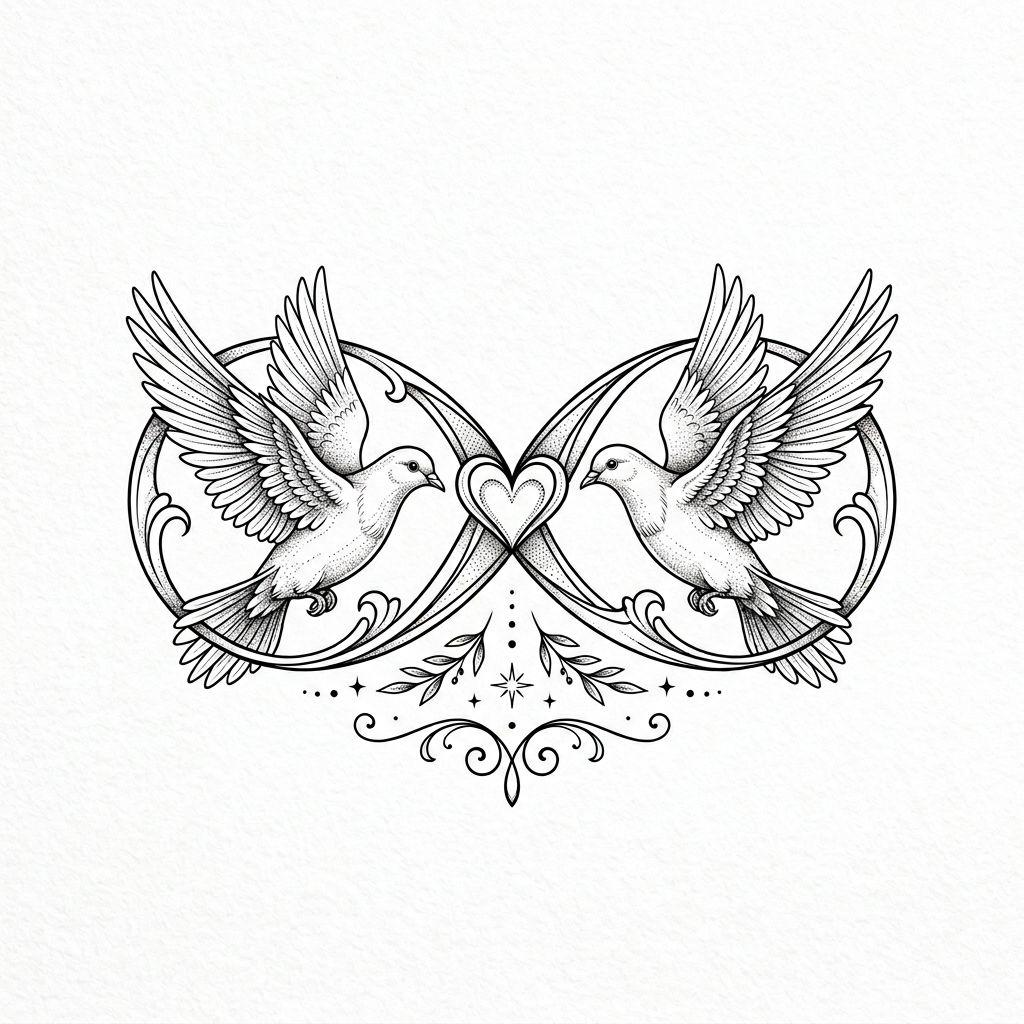 couple-tattoo spiritual infinity symbol