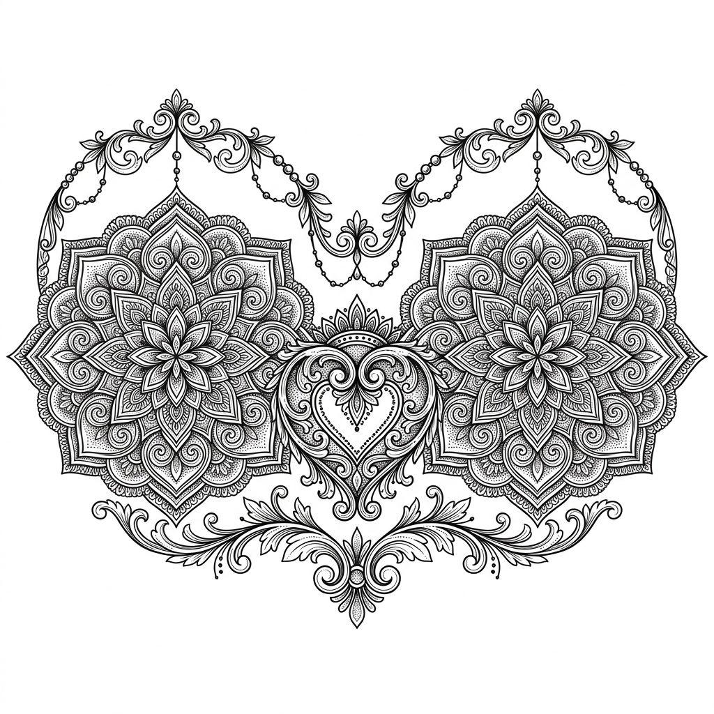 couple-tattoo ornamental couple mandala