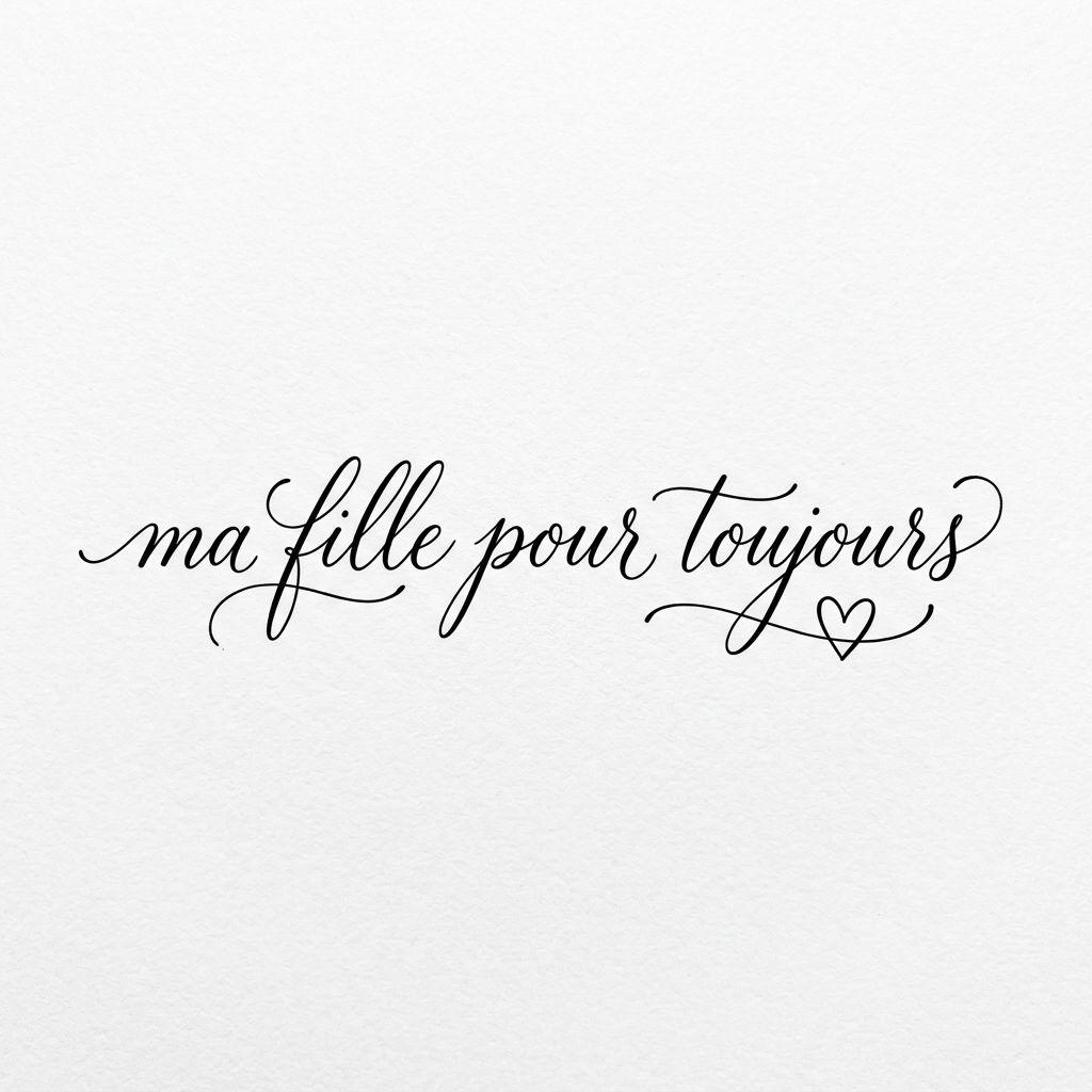 father and daughter-tattoo lettering forever