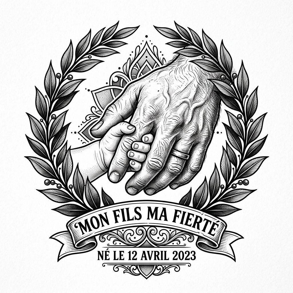 father and son-tattoo my son my pride premium