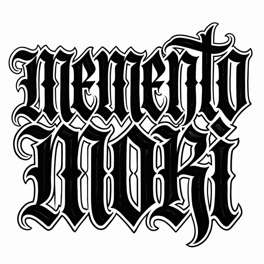 quote-tattoo memento mori blackwork