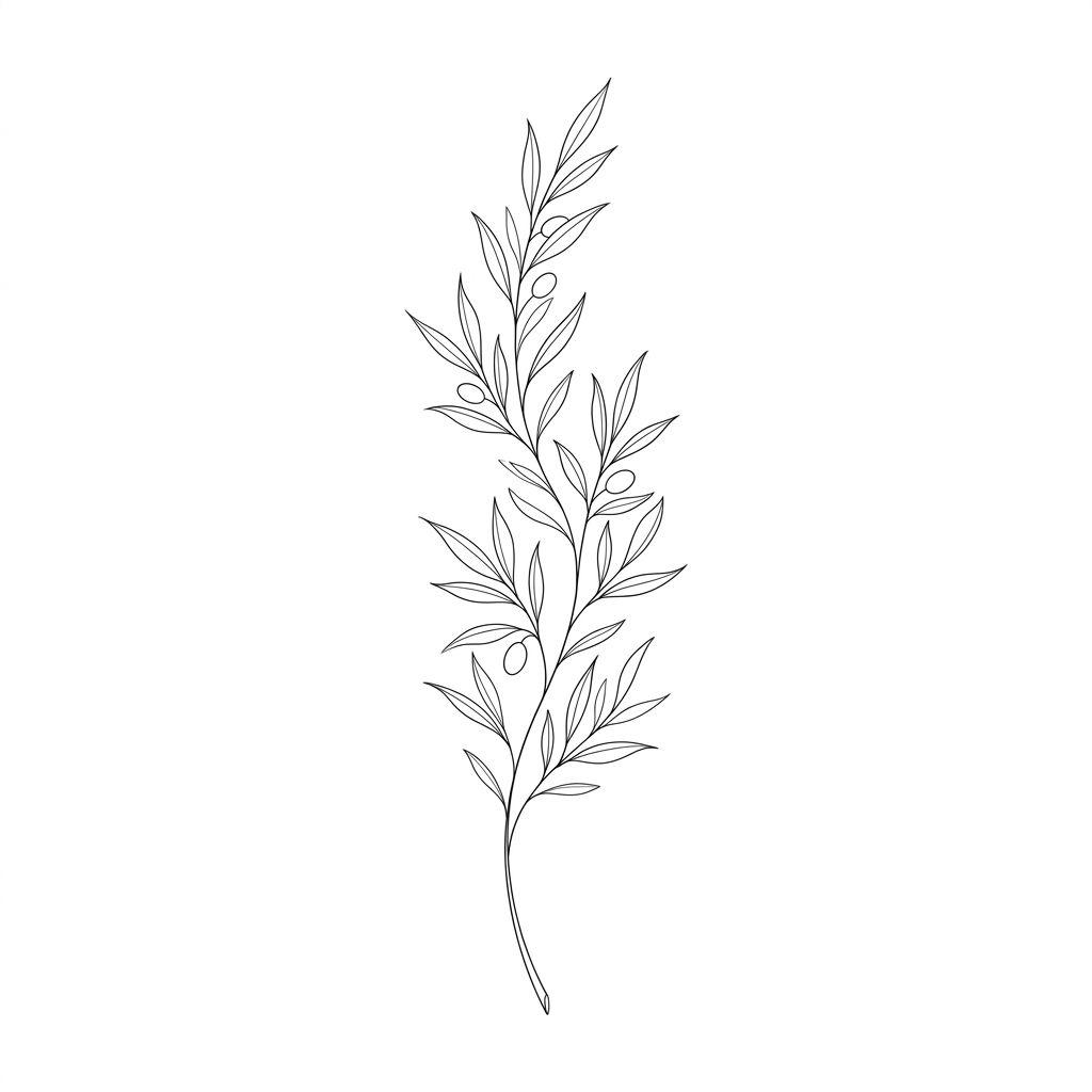 foot-tattoo fine line sprig