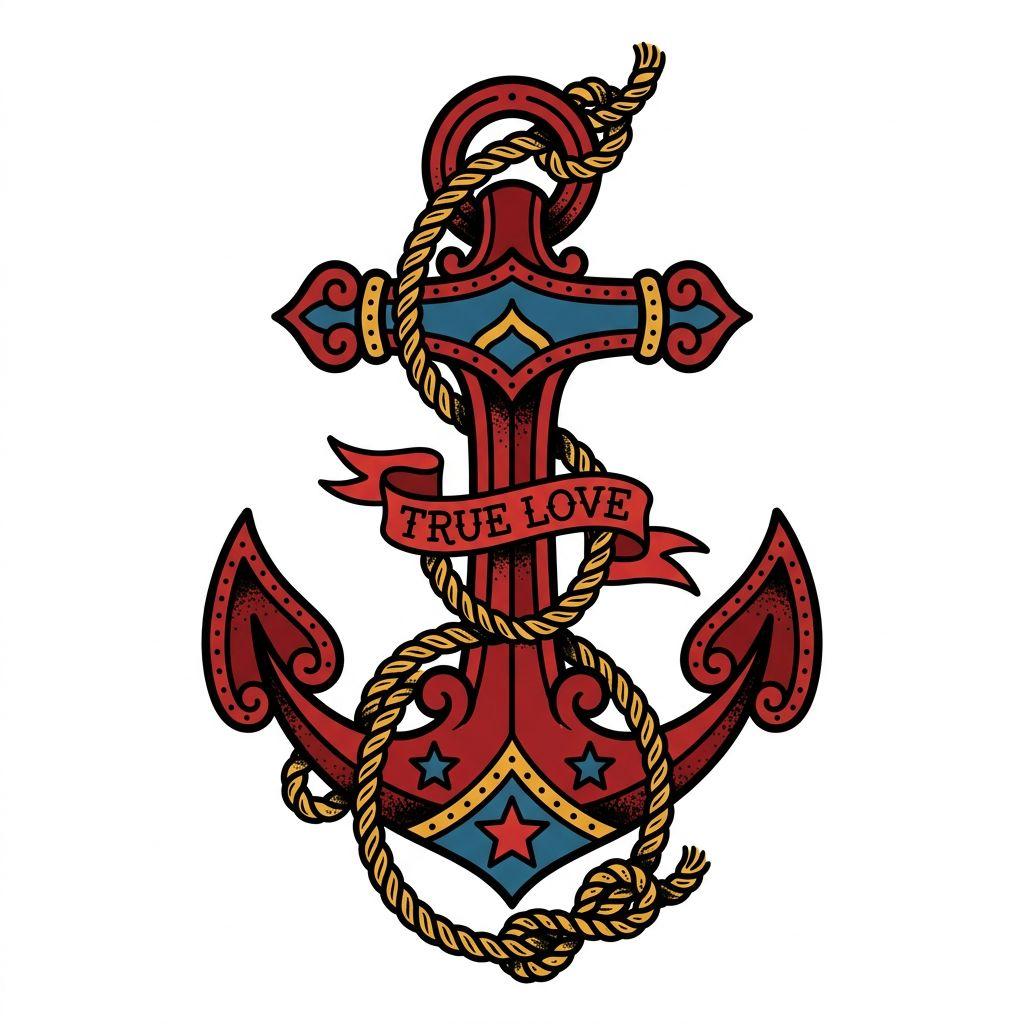 foot-tattoo old school anchor