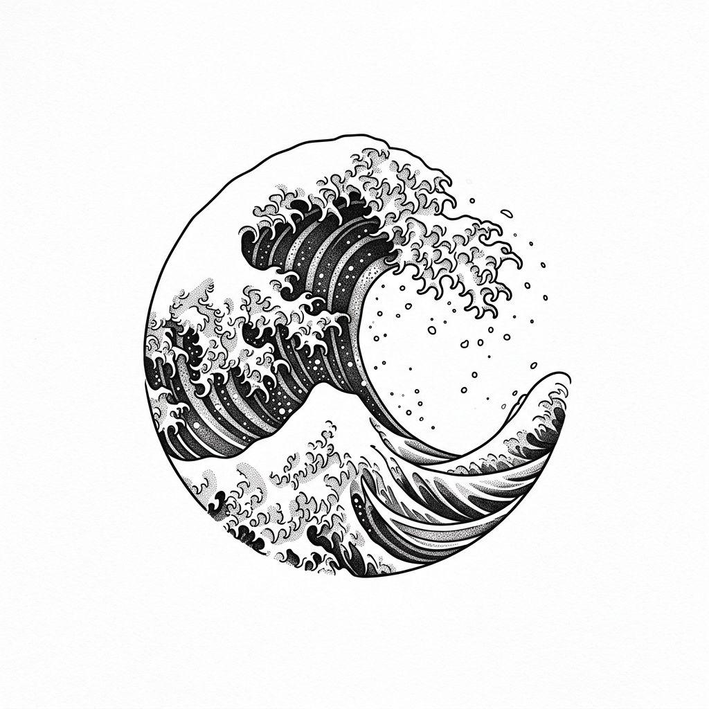 foot-tattoo japanese wave