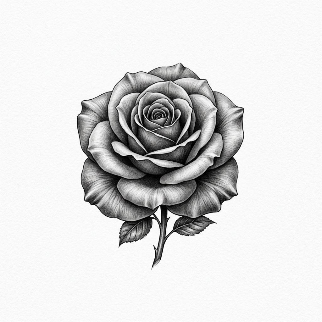 foot-tattoo compact realistic rose