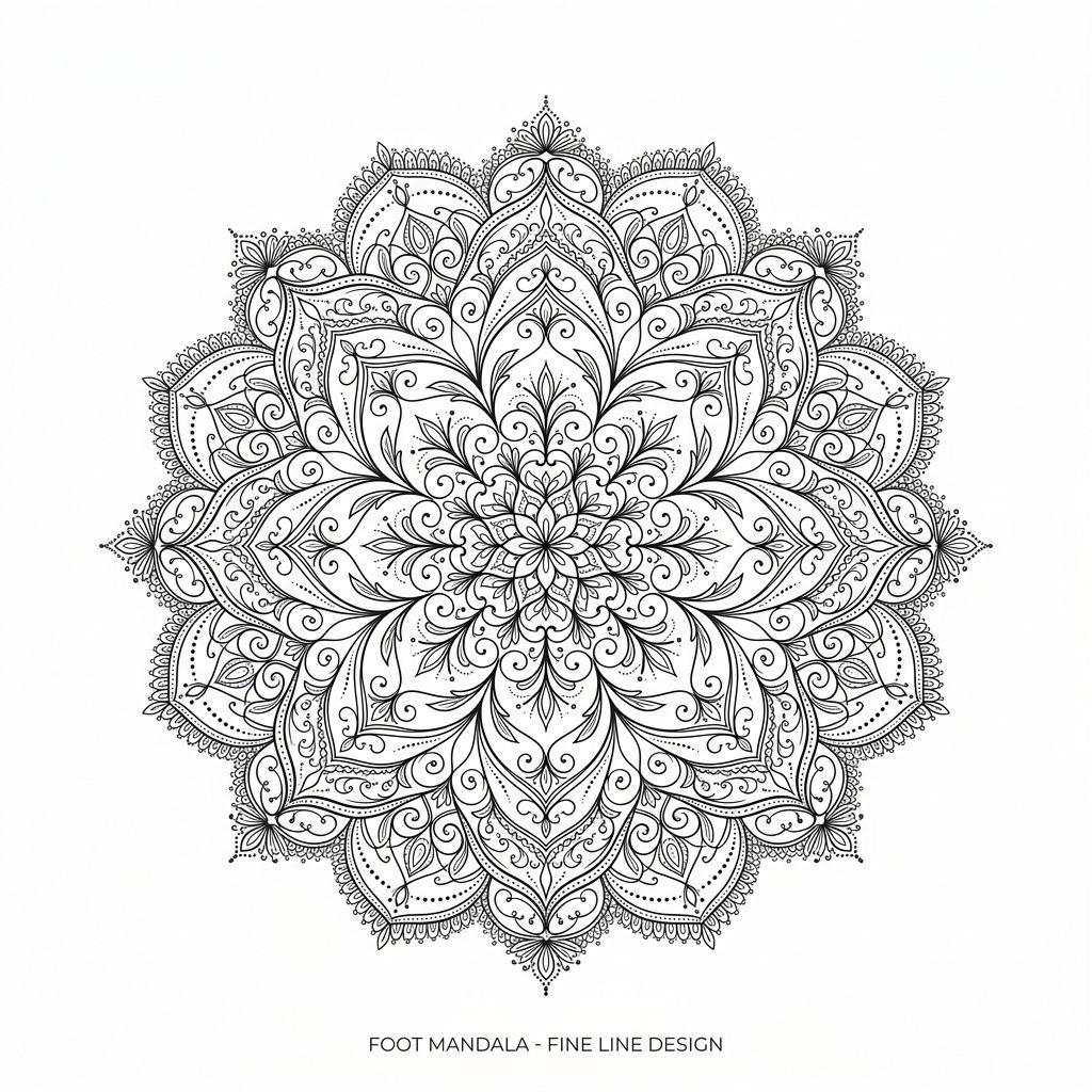 foot-tattoo mini mandala