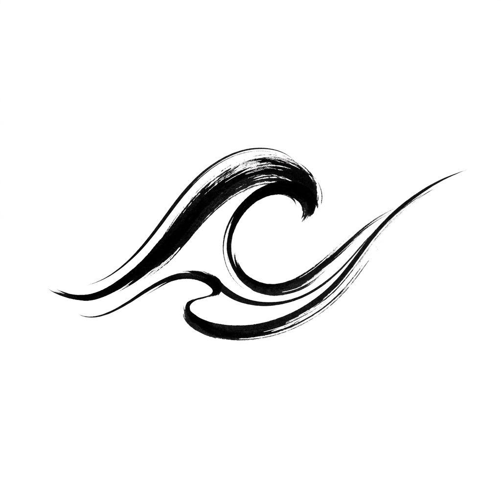 foot-tattoo abstract wave