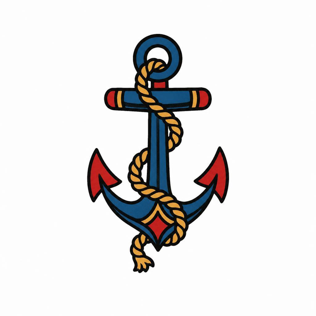 wrist-tattoo old-school anchor