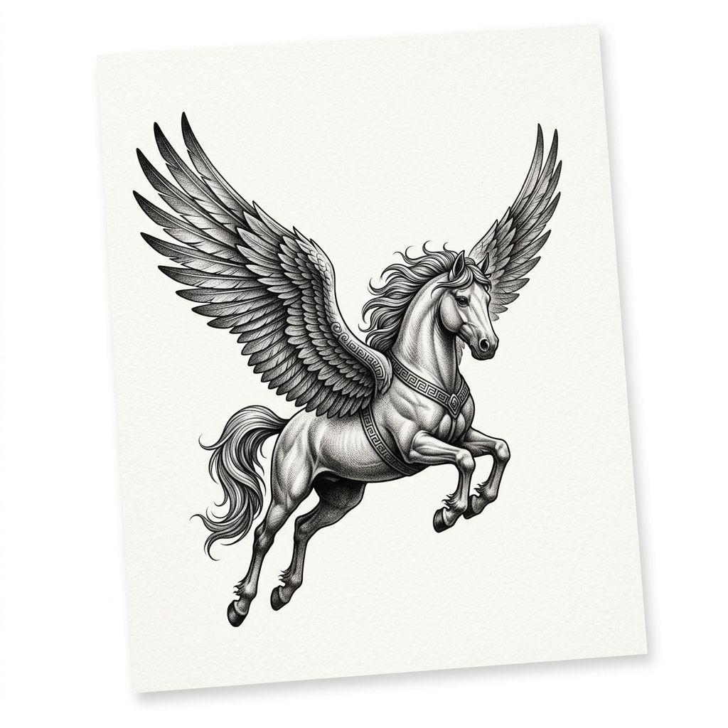 wrist-tattoo mythological pegasus