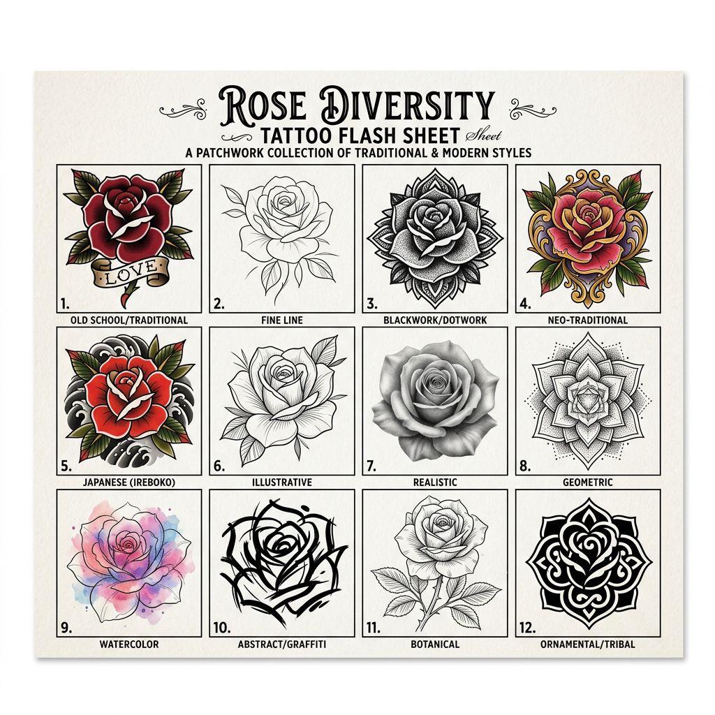 rose-tattoo rose patchwork
